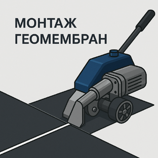 Монтаж геомембран
