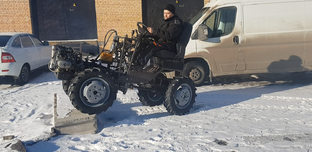 самодельный минитрактор переломка