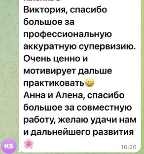 Отзывы от студентов о супервизиях 