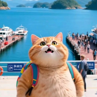 Имбирный кот путешествует 😻 