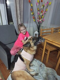 Маргарита с Джеси. Джеси после операции
