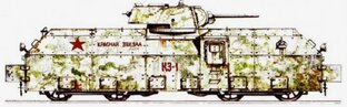 Модель тяжёлой бронедрезины «Красная звезда» КЗ-1