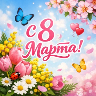 С 8 марта, с международным женским днем. Красивые и прикольные поздравления