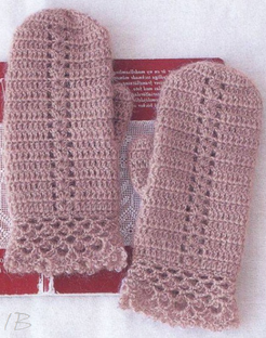 Варежки крючком для начинающих