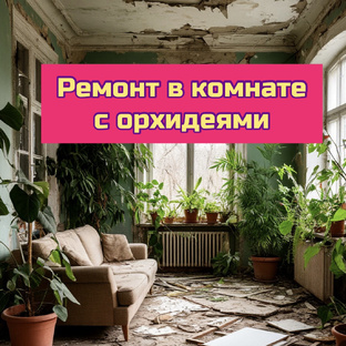 Ремонт в комнате с орхидеями 