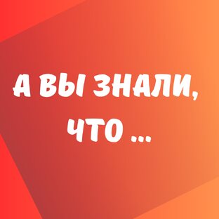А вы знали .?