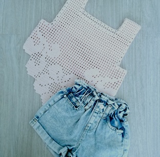 Топ летний "Цветочная фантазия" 