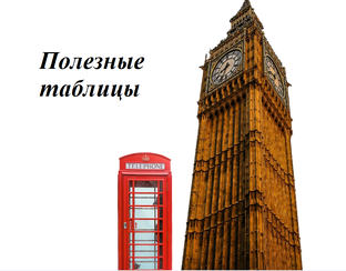 Полезные таблицы