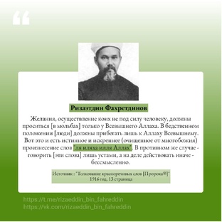 Лекции, труды Ризаэддина бин Фахреддина