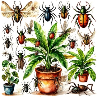 вредители на комнатных растениях 