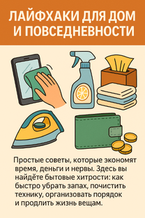Лайфхаки для дома и повседневности