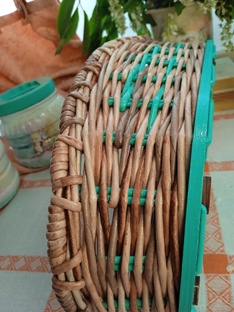 Плетение на фанерном донышке