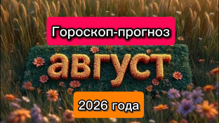 АВГУСТ 🌾2026💫Гороскоп-прогноз 