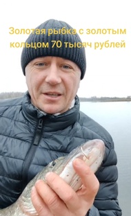 Золотая рыбка с золотым кольцом с вознаграждением 70  тысяч рублей