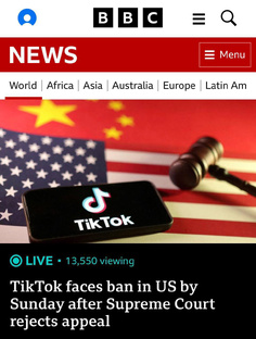 ТикТок заблокируют в США 19 янворя
