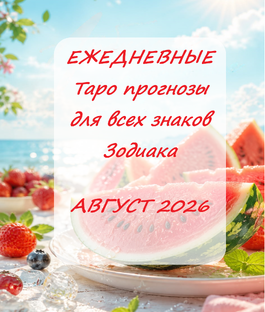 Август 2026. Ежедневные Таро прогнозы для всех знаков Зодиака
