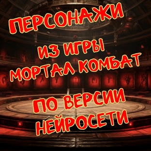Персонажи из игры Мортал Комбат по версии нейросети.