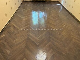 Так выглядит старый паркет после реставрации