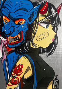 Картина: 🖼️   «Ninja Girl „Kunoichi“ Oni Demon»