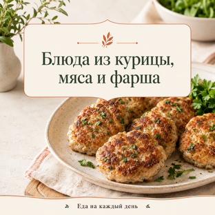 Блюда из курицы, мяса и фарша