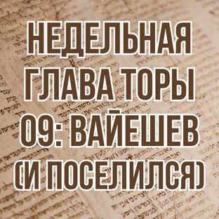 Недельная глава Торы 09: Вайешев (И поселился) (комментарии)