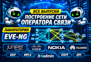Сеть Интернет-провайдера в EVE-NG с нуля | Juniper, Cisco, Nokia, Huawei