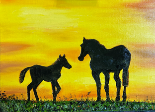 Картина маслом «На закате»