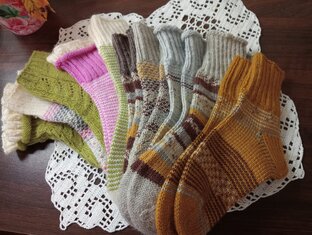 Носки спицами.