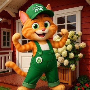 Кот-садовод