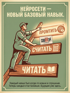 3-я Серия плакатов СовИИзма - народные поговорки про искусственный интеллект