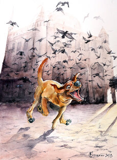 СОБАКИ-УЛЫБАКИ в живописи