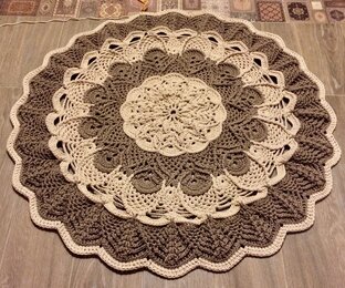 КОВЕР КРЮЧКОМ "ЭКСТРАВАГАНТНЫЙ". МАСТЕР-КЛАСС. 