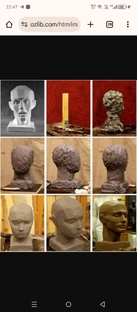 Мини головы из пластилина.