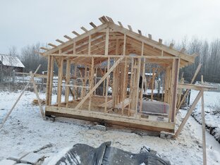 Каркасная банька 5/5 своими руками 