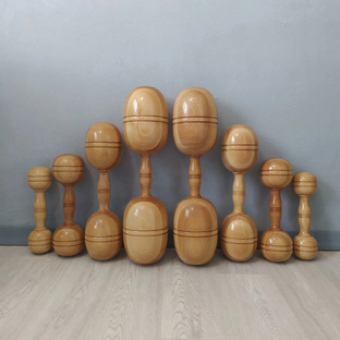 Деревянные гантели для фитнеса