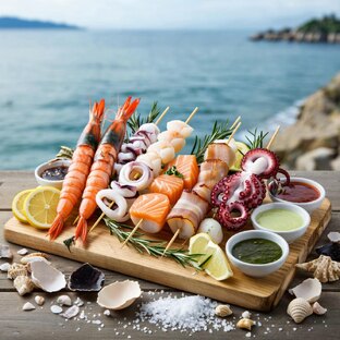 Шашлык из морепродуктов