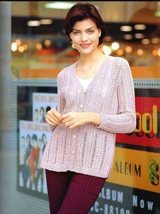 Кардиган спицами для женщины