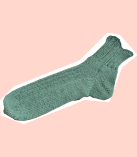 Носки мятные от мыска методом меджик луп