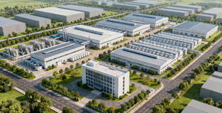 Завод по переработке пищевых продуктов со стальными конструкциями