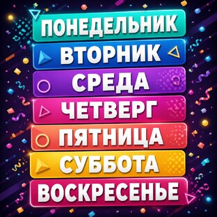 Открытки "Дни Недели"