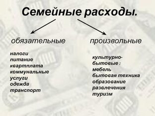Анализ расходов семьи из трех человек