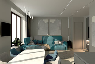 Квартира 95 кв.м. свободная планировка.