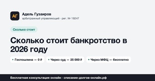 Банкротство: цена, жильё, пенсия