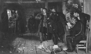 Утром—в газете.Вечером—в куплете.Ночью—в кабинете. На даче показаний.