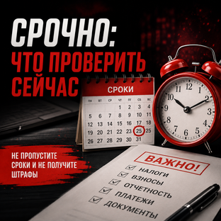 Срочно: что проверить сейчас