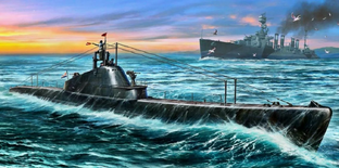 Модель подводной лодки «ЩУКА» М1:144 от фирмы "Звезда". 