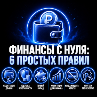 ФИНАНСЫ С НУЛЯ: 6 ПРОСТЫХ ПРАВИЛ