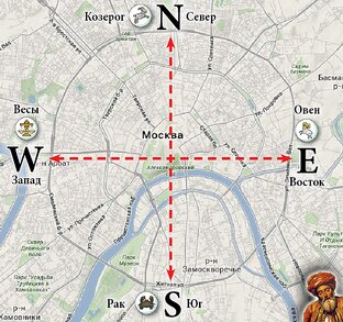 Астрологическая карта Москвы