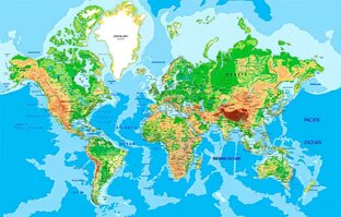 Карта территории области земли мира