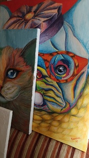 Животные акрилом